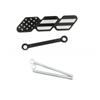 3 Colors Grille Badge Tri Colors Emblem For Toyota Tacoma Tundra 4Runner Highlande Rav4 CHR Strip Air Inlet Auto Car Accessories