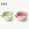 Escurridor Rápido para Frutas y Verduras Cerámica con Diseño de Remolino de Bayas, Colador de Frutas Auto Giratorio con Recipiente Filtrante Integrado y Agujeros de Drenaje, Preparación de Cocina