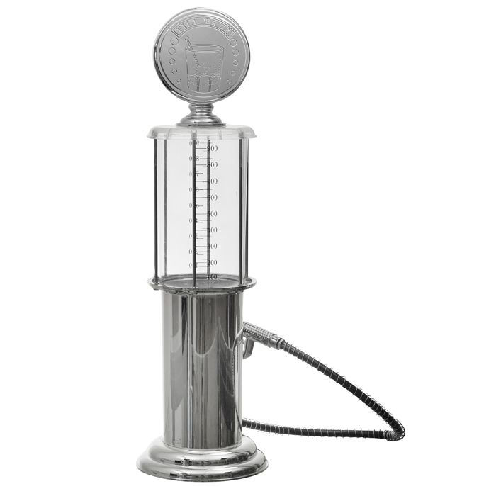 Distributeur De Boisson - Mister Gadget - Pompe à Essence - Argent - H48,5 X L14 X P16 Cm