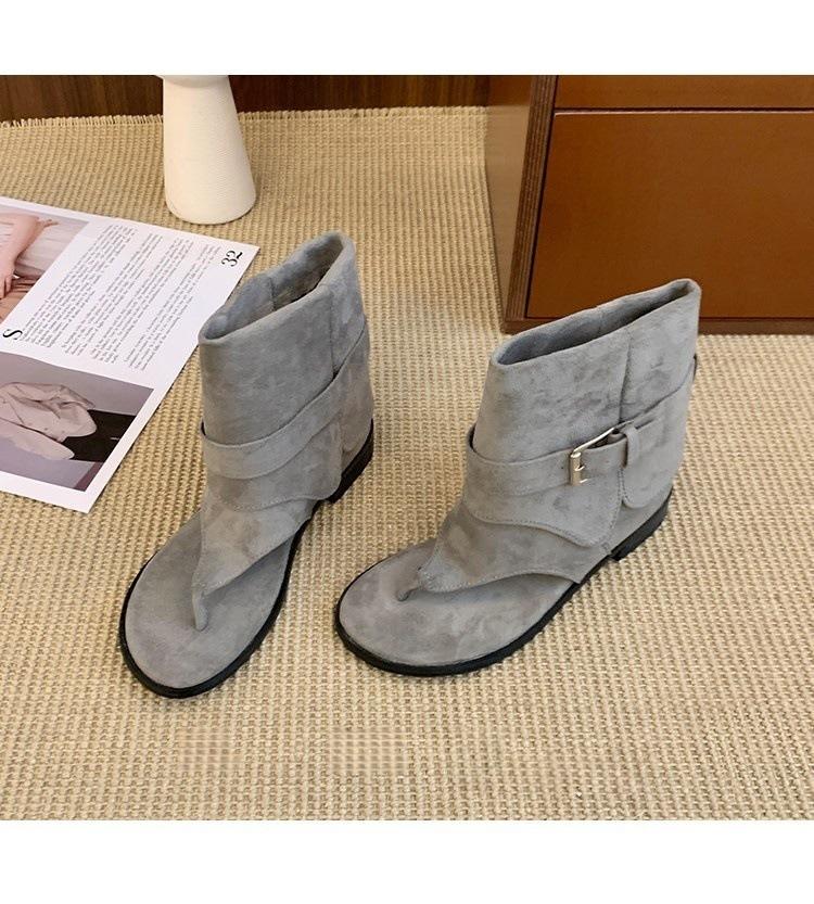 First Encounter Season French Retro Toe Cool Boots Women'S Summer Beautiful Western Trousers Short Boots With Skirt Luo