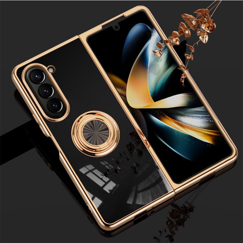 Samsung Galaxy ZFold7 Galvanisierte Schutzhülle mit Ringständer & Magnetischer Autohalterung
