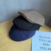 Blogger Forward Hat Women's Summer Linen Cotton Breathable Retro Ins British Beret Reverse Cap Men