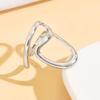 Stainless Steel Geometric Chic Women's Ring with Streamlined Design