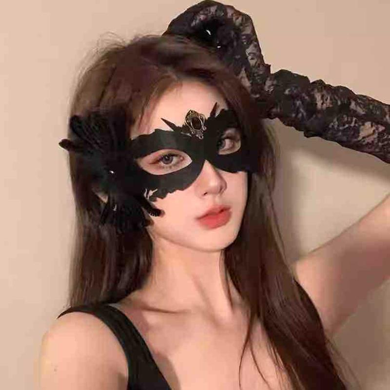 Retro Lace Princess Half Face Mask For Women Vintage Sexy Flower Tied Mask Gothic Party Accessory Masquerade Costume Prop