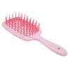 Gebogene Entlüftungs-Haarbürste Kopfhautmassage Paddel Entwirrbürste Stylingwerkzeug zum schnellen Föhnen Rosa