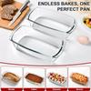 1800ML Glass Loaf Pan with Lids Meatloaf Pan Airtight Lids Grip Handle Easy Carry, Microwave and Oven Safe Loaf Pans for Baking