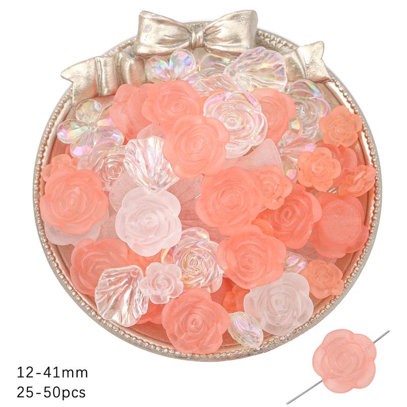 

500 г Акриловые Матовые Градиентные Бусины Серии Цветы для DIY Ожерелья Браслета Серег Изготовления Ювелирных Изделий Аксессуары для Рукоделия