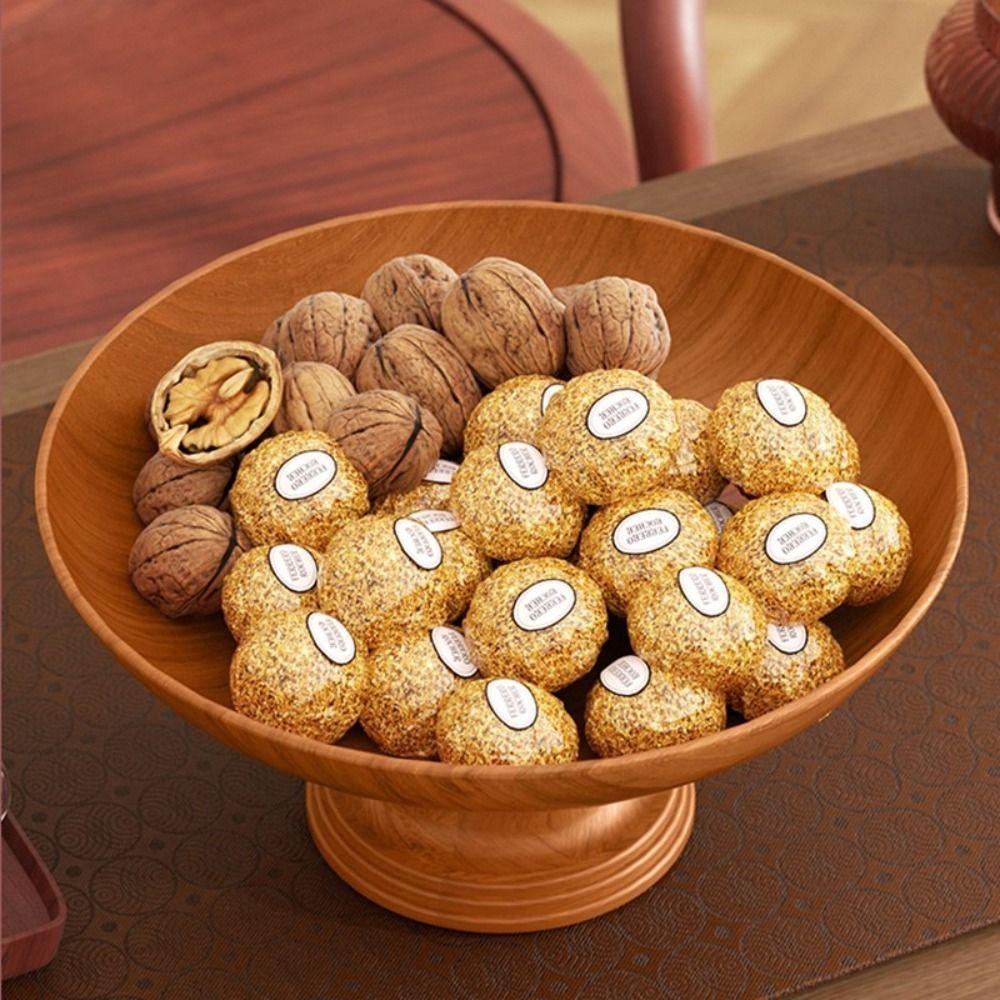 High-foot Fruit Plate Plastic Dried Fruit Plate Retro Candy Snack Tray Household Desktop Storage