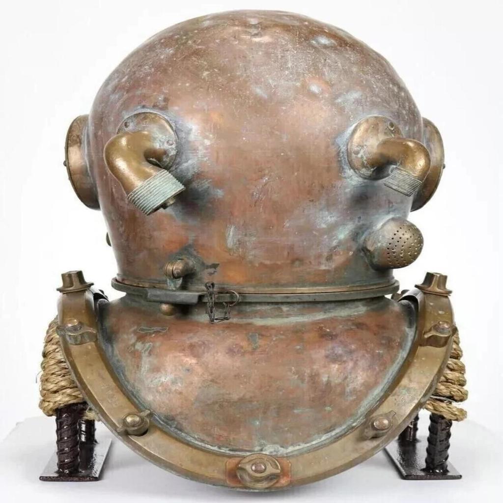 Copper Brass Miller Dunn Helmet US Navy Mark V Diving Helmet Rare Antique Helmet