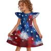 Girls' Summer Princess Dress - A-Line Casual Print Dress