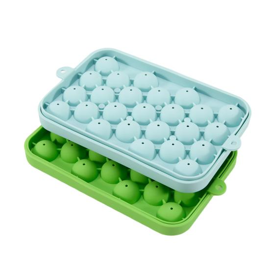 Kugel Silikon Eiswürfelform mit Deckel Leicht zu lösende runde Kugelform für Whiskey Cocktails BPA-frei Stapelbare Schokoladen-Gelee-Form