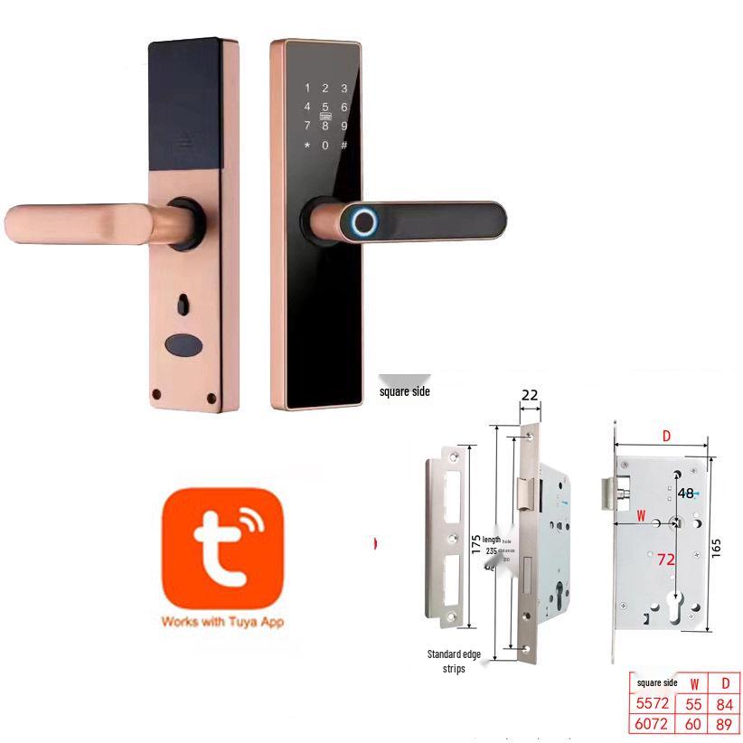 Mehrsprachiges Smart-Fingerabdruck-Türschloss mit Graffiti-Design