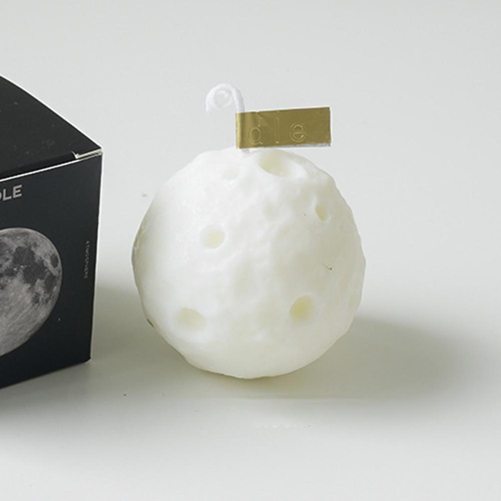 

Creative Lunar Shape Scented Candles Home Decor Candle For Party Birthday Room Decoration Gift белый