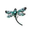 Rhinestone Gemstone Dragonfly Brooch for Women Silk Scarf Pin Insect Design Crystal Embellished Jewelry Accessory for Clothing and Bags