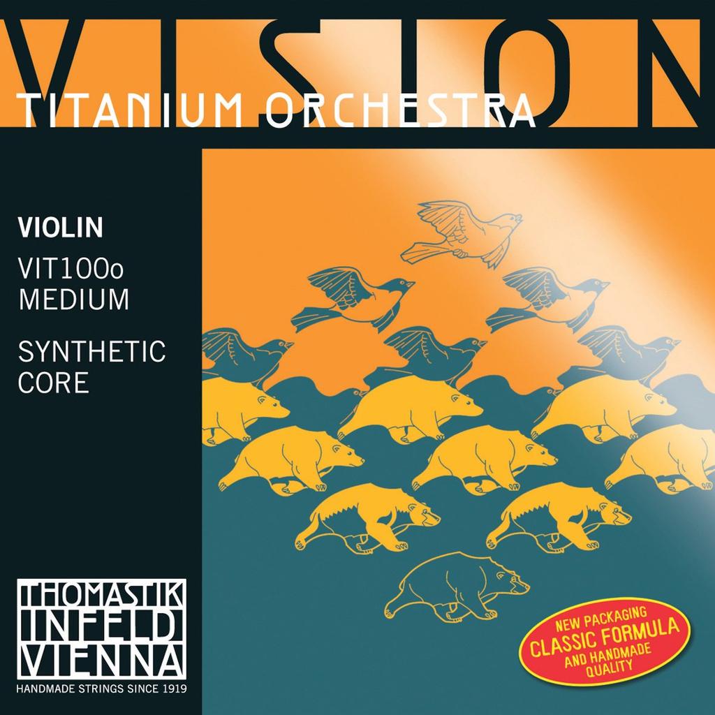 THOMASTIK Vision Titanium Vision Titanium Violin G Synthetic VIT04 Solo, Solo, String, String, Core, 4/4, Silver,