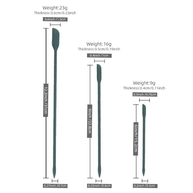 3-Piece Mini Silicone Spatula Set Heat Resistant, Multiple Sizes For Jar, Bottles Kitchen Silicone Baking Double-Headed Scraper