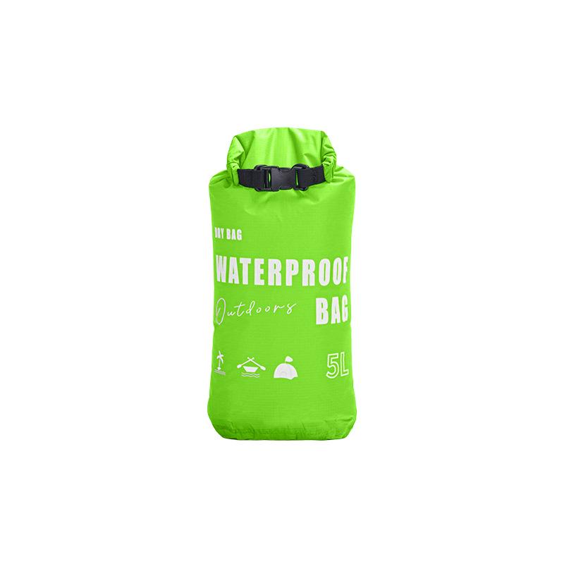 Waterproof PVC Dry Bag with Clip Mesh, Barrel Style 5L трава зеленый