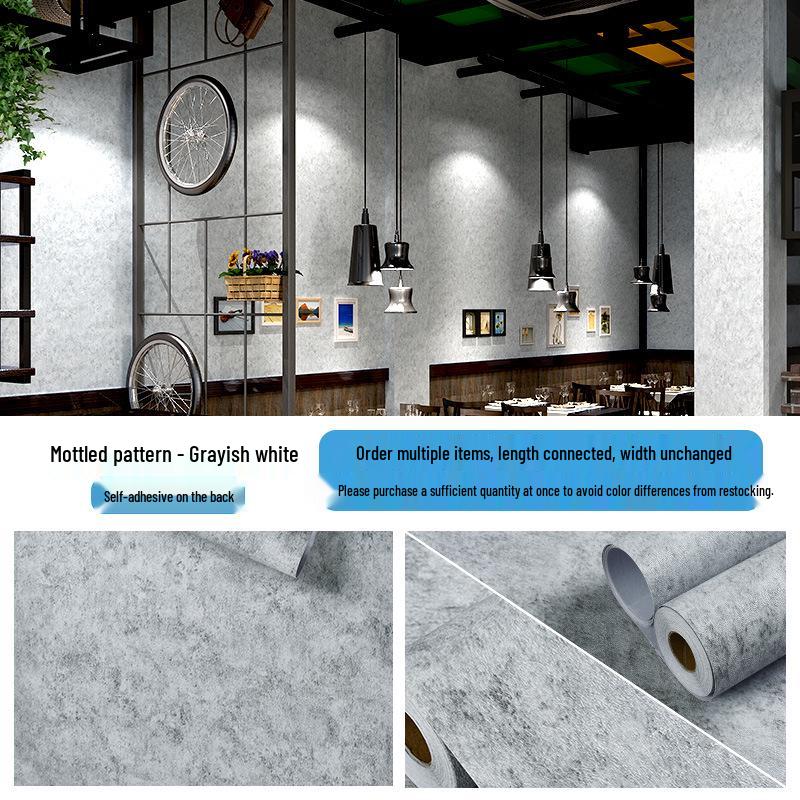 Industrial Style Dark Gray Mottled Texture Self-Adhesive Waterproof Wallpaper