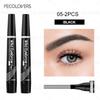 6 Colors 1pc Eyebrow Pen Waterproof 4 Split Tip Eyebrows Pen Eyebrow Tattoo Pen Waterproof Liquid Black Eyebrow Makeup Pencil
