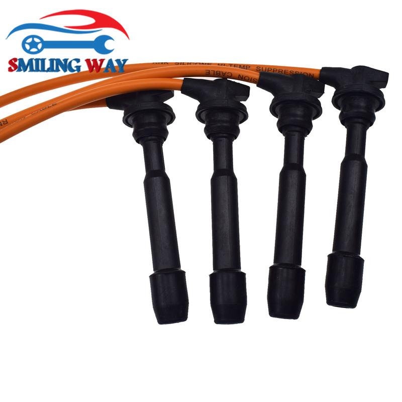 Spark Plug Wires Cable Wire Set For Hyundai Elantra Tiburon Tucson & Kia Soul Spectra Sportage 2.0L 1.8L 27501-23B00,27501-23B70