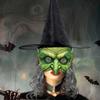 Halloween Witch Mask Cosplay Wizard Hat Witch Hat Women Men Unisex Witch Costume Pointed Hat Party Hat Festival Headwear