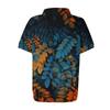 Women's Casual Floral Print V-Neck Short Sleeve Decorative Button T-Shirt Top