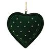 Velvet Christmas Tree Ornaments Rhinestones Heart Bow Shape Hanging Decor for Xmas Tree Window