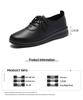 Women's Black Soft Leather Anti-Slip Loafers for Long Hours in Hotel Kitchens