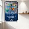 Vintage Metal Tin Sign with Dragonfly, 'May You Believe' Inspirational Quote, Weathered Wood Background Wall Decor for Home/Bar/