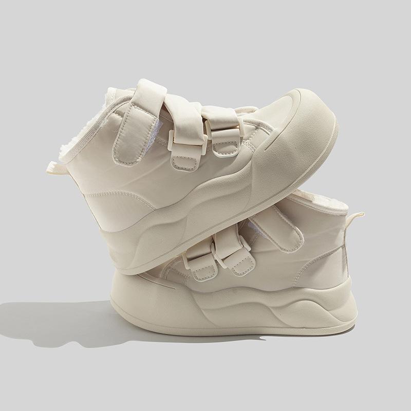 Belle velvet high-top platform breadboard shoes Velcro winter new warm cotton shoes