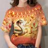 2025 Year Of The Snake T Shirt Women 3d Print Cute Snake Graphic T-shirts Fashion Casual Short Sleeve Unisex Lunar New Year Tees