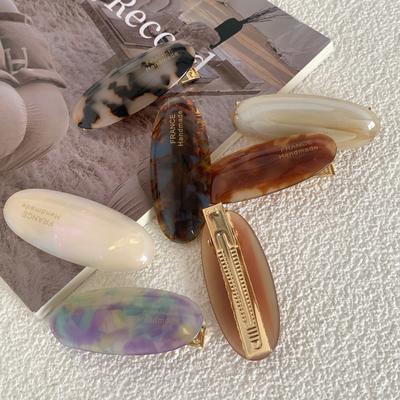 Koreanische Essigsäure Haarspange Vintage Elegant Damen Löffelspange Minimal Poliertes Haaraccessoire Student Täglich Haarspangen