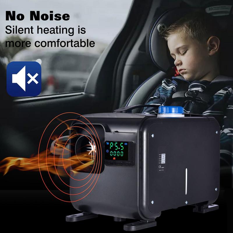 12V 8KW Car Parking Air Heater Portable All In One 4-hole Diesel Heater Remote Control Car Winter Warmer For RV Boat Household