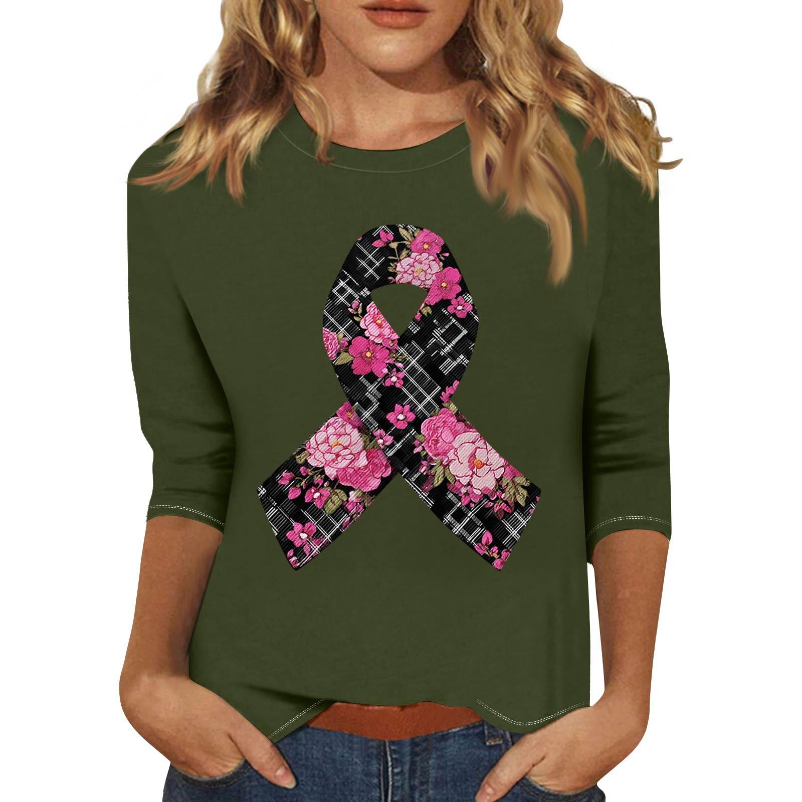 

Женская модная и повседневная футболка с круглым вырезом и рукавом семь четвертей XXL