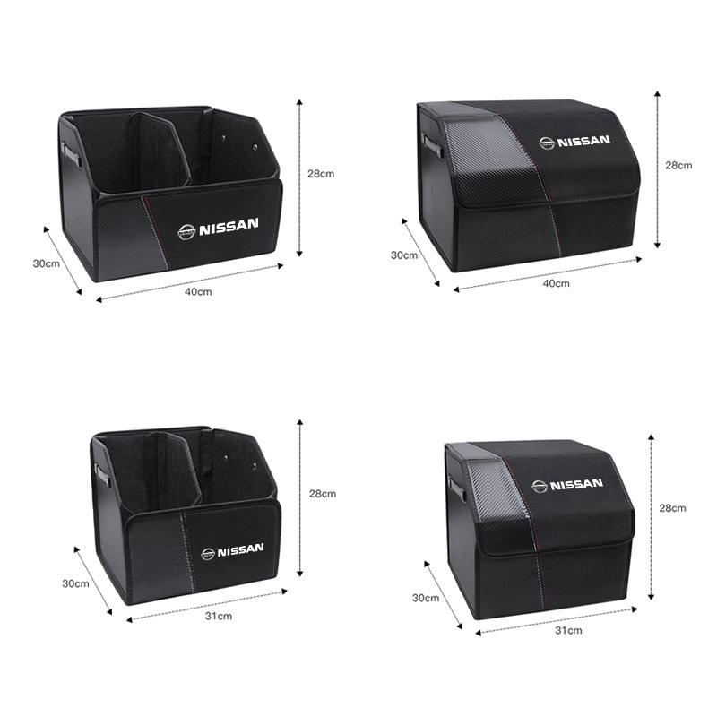 Car Trunk Organizer Storage Box Large Capacity Suitcase Case For Nissan Qashqai J11 Sylphy N7 J10 Teana Note Navara Juke GTR J31