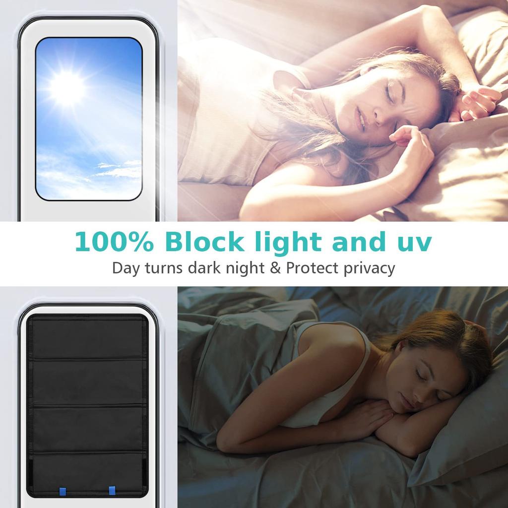 RV Dachfenster Isolierabdeckung Wasserdichte Verdunkelungsabdeckungen für Wohnmobile Reiseanhänger Faltbarer Sonnenschutz 41*41cm/41*62cm