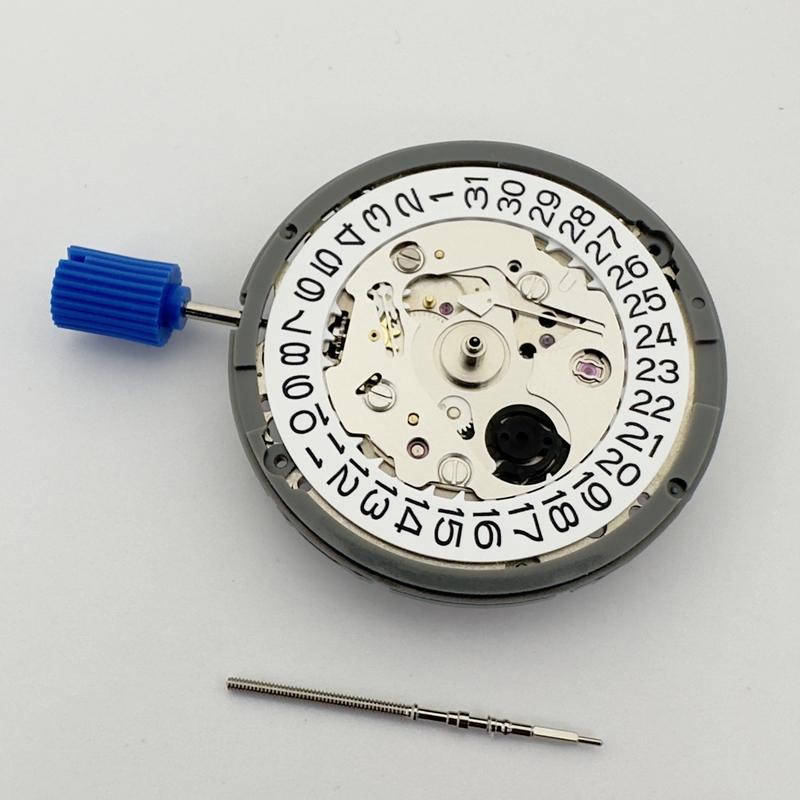 Japan Genuine NH35 Movement Crown At 3.0/3.8 O'clock White/Black Datewheel 24 Jewels High Accuracy Mod Replace Mechanism NH35A