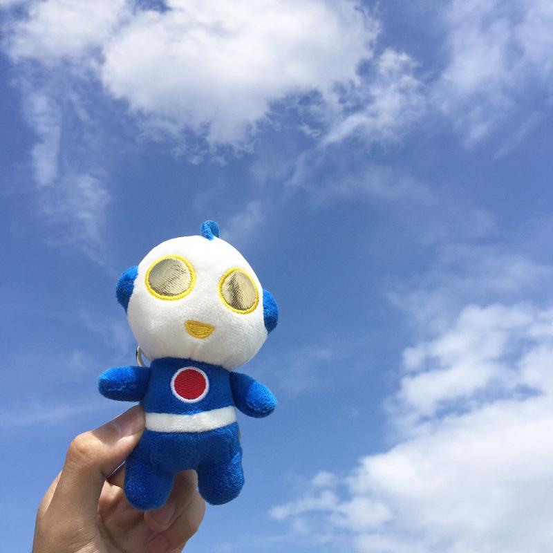 

ПП Очаровательный Хлопковый Плюшевый Брелок Ультрамен Миниатюрный Аксессуар для Сумки и Ключей синий