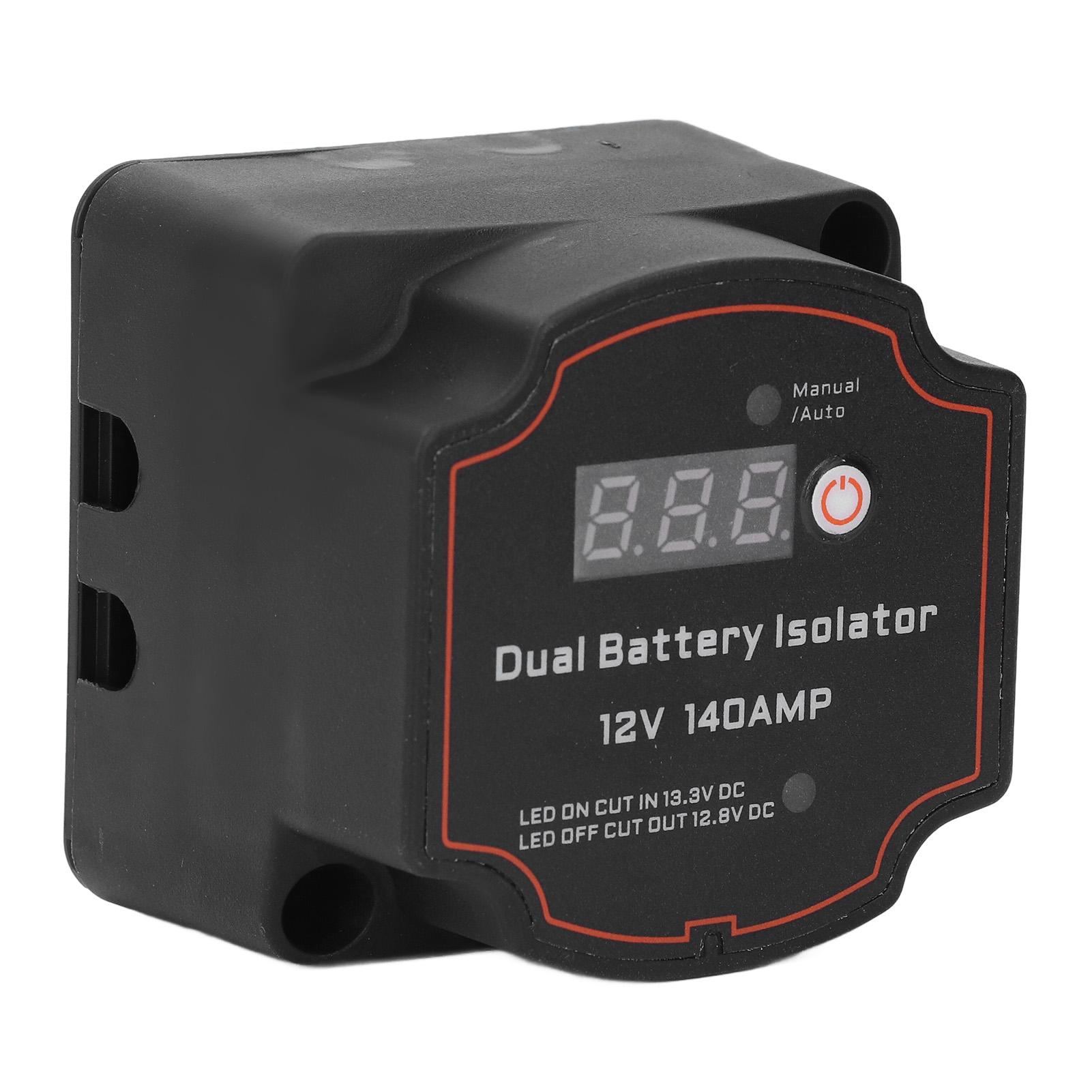 

3.0м Изолятор двойного аккумулятора DC12V 140A Ручной Автоматический режим Светодиодный экран VSR Реле раздельной зарядки Комплект для