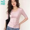 NOMe Women's Slim-Fit Lyocell U-Neck T-Shirt