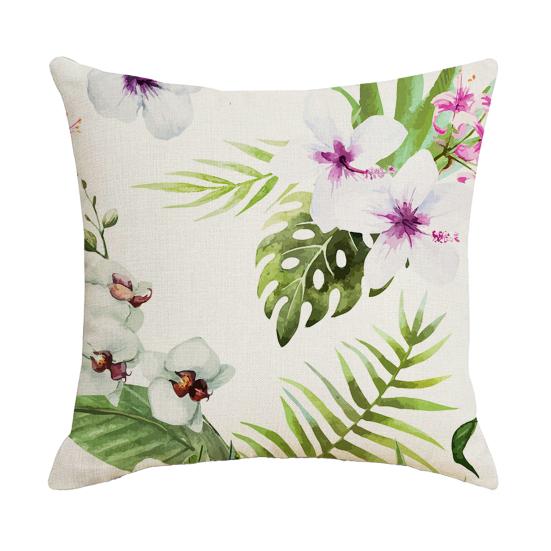 Federa Cuscino con Stampa Floreale, Copricuscino Traspirante per Tutte le Stagioni, Federa Cuscino con Design Botanico Nordico Tropicale, Morbida Custodia Decorativa per Cuscino per Divano Letto Sedia