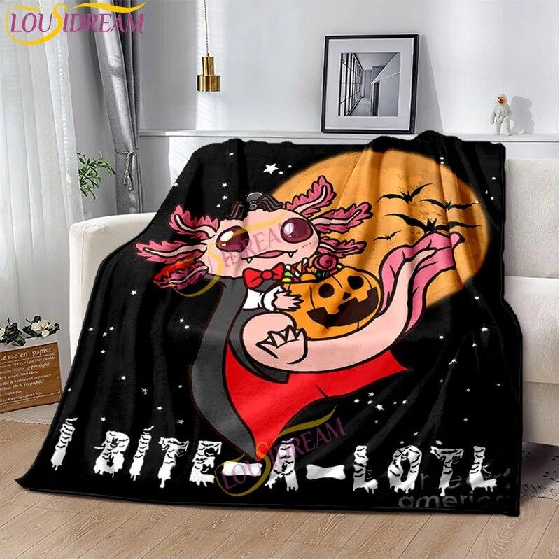 Animal de dibujos animados Ajolote suave felpa ropa de cama sala de estar sofá dormitorio cama mantas picnic impreso lindo Axolotl regalo manta