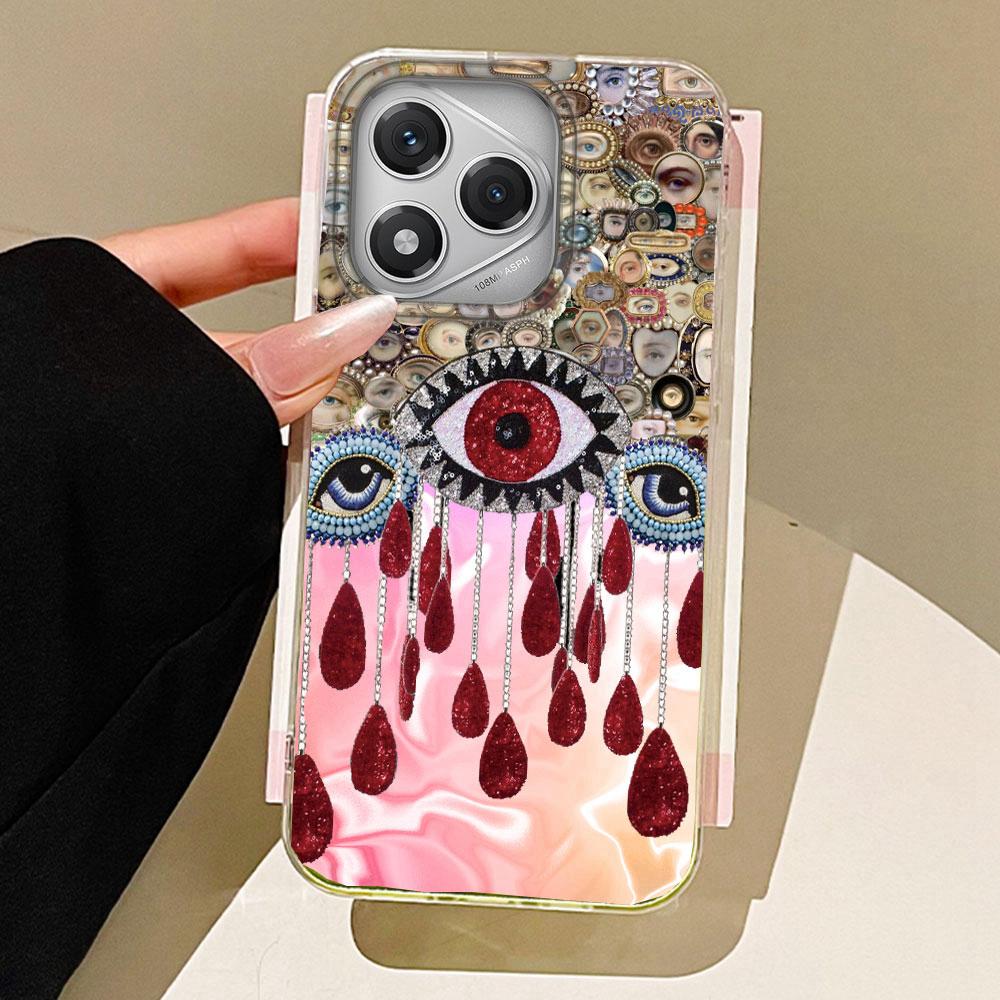 

Purple Face Sun Stars Women Girls Phone Case for Honor 400 200 90 Smart Pro X9a X9c X8b X8a X8c X7c X6c Magic7 6 5 70 Lite Cover Honor 200 білий