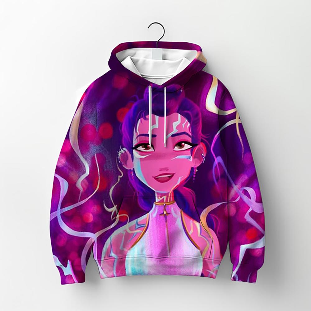 Lässige Film-Hoodies Kinder-Hoodie Manga Kinder Kpop Dämonenjäger Kinder-Sweatshirt Niedlicher Tiger-Hoodie für Jungen Mädchen