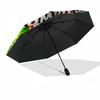Plants Vs Zombies Game Compact Travel Automatic Umbrella Compact 8-Rib Lightweight Foldable Design Durable Everyday Carry Umbrella Stylish Accessory