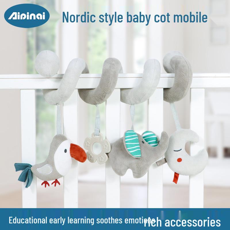Gray Animal Baby Bed Hanging Toys for Trolley or Nursery