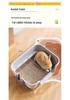 Toaletă Extra Mare din Oțel Inoxidabil pentru Iepuri cu Protecție Anti-Stropire și Gard Ridicat pentru Animale Mici