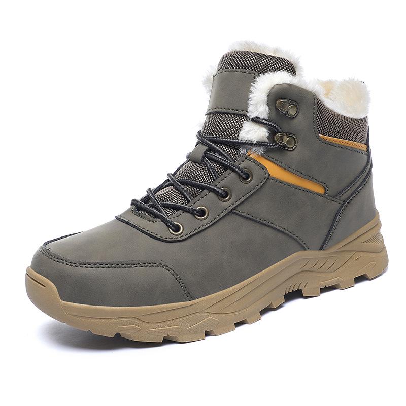 Men's Winter High-Top Snow Boots with Plus Size Options