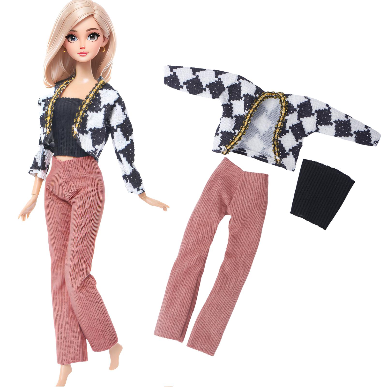 

1/6 Одежда для кукол-девочек Высококачественная модная одежда с аксессуарами для куклы Барби Детский игровой домик Подарок(НЕТ КУКЛ)