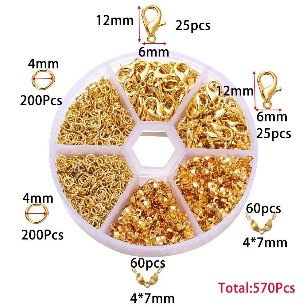 370/570PCS Gold Silver Loop Closure Metal Lobster Clasp High Quality Necklace Connection